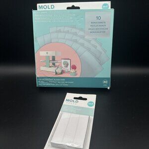 We R Memory Keepers MOLD PRESS 40pc Plastic Sheets 661358 Plus Mold Clay 661308